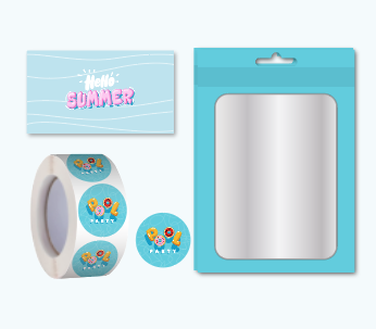 Summer Party Sticker Wrapping Bag Set SP088